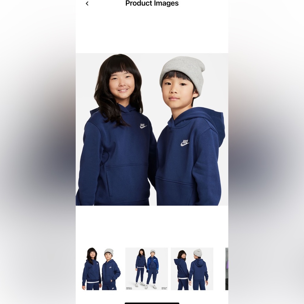 Nike Kids Navy Blue Hoodie